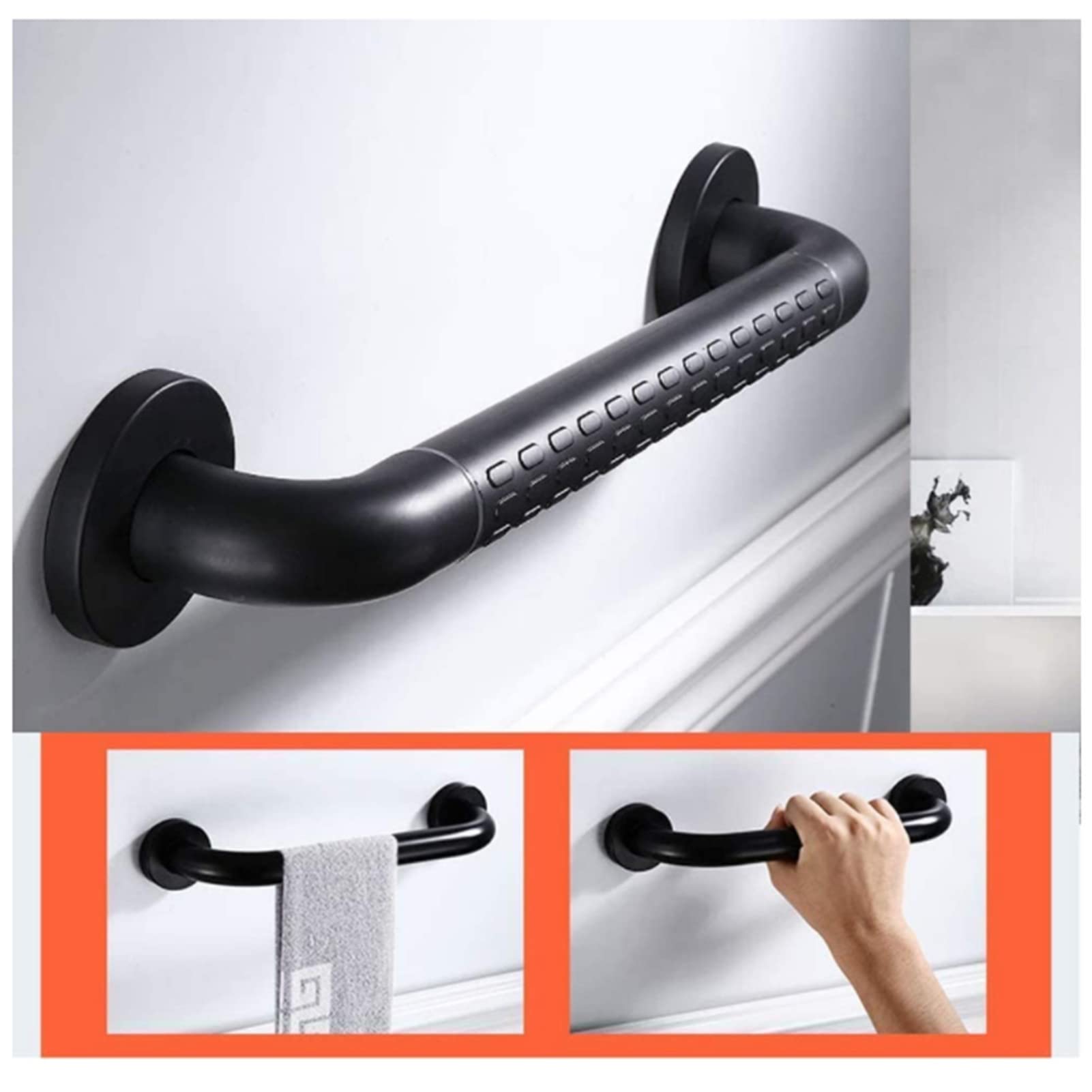 Maniglie per doccia, maniglie antiscivolo con bilanciamento in acciaio inox, sicurezza del bagno e prevenzione degli infortuni