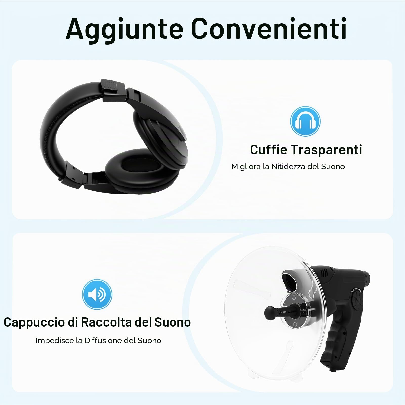 Microfono direzionale parabolico, dispositivo di intercettazione 200 m, detective con auricolari, ingrandimento 8x, amplificatore sonoro, registrazione per birdwatching animali