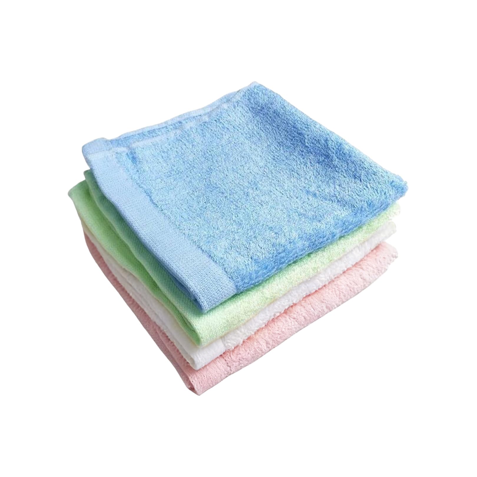 4 Pack Bamboo Face Cloths Flannels,Baby Wash Cloth,Makeup Remover Facial Cleansing Flannel,Reusable Soft Microfibre Clean Washcloths Towels Facecloths,For Kids Adults Bathroom Washcloth Towel(25*25cm)