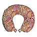 ABAKUHAUS Paisley Cuscino da Viaggio, Paisley orientale, Accessorio in Schiuma di Memoria per Viaggio, 30 cm x 30 cm, Multicolore