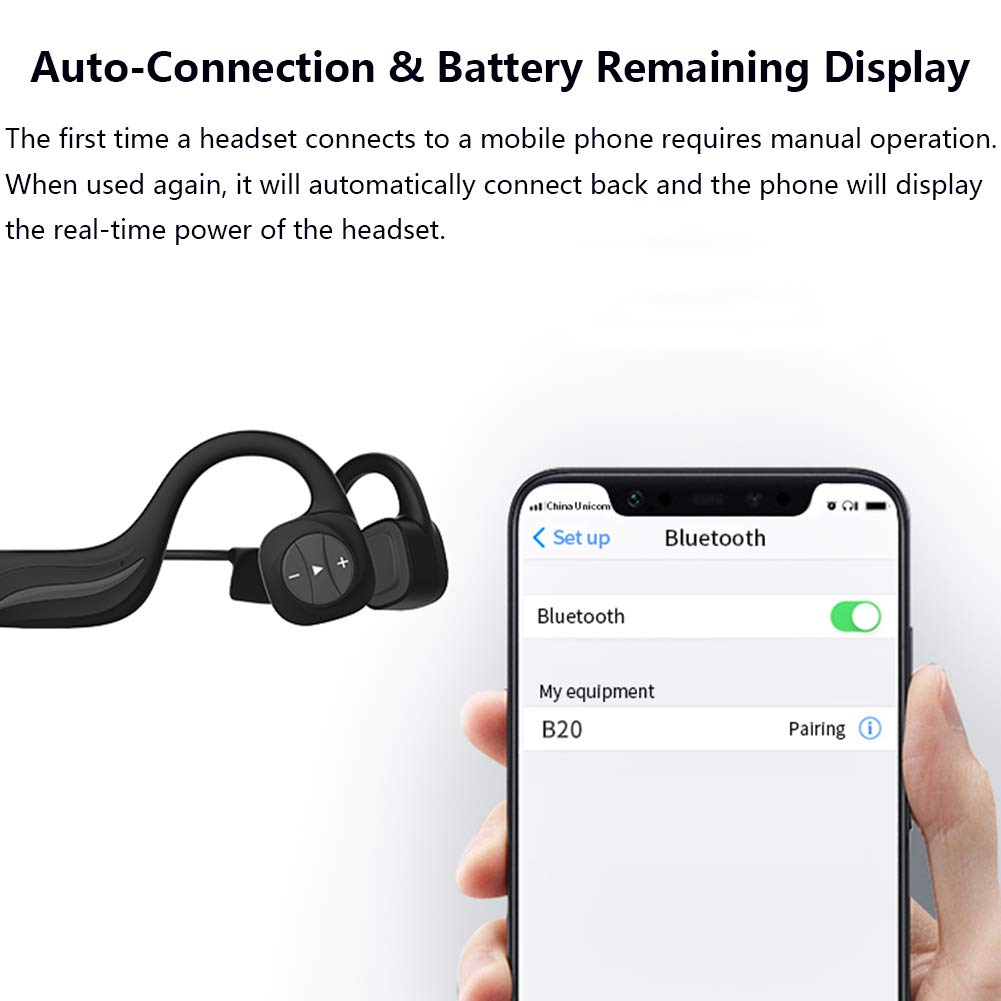 Słuchawki z przewodnictwem kostnym, do pływania, bezprzewodowe słuchawki Bluetooth, wodoszczelność IP68, 8 G, odtwarzacz muzyki, odtwarzacz muzyczny z otwartym uchem, bezprzewodowy zestaw