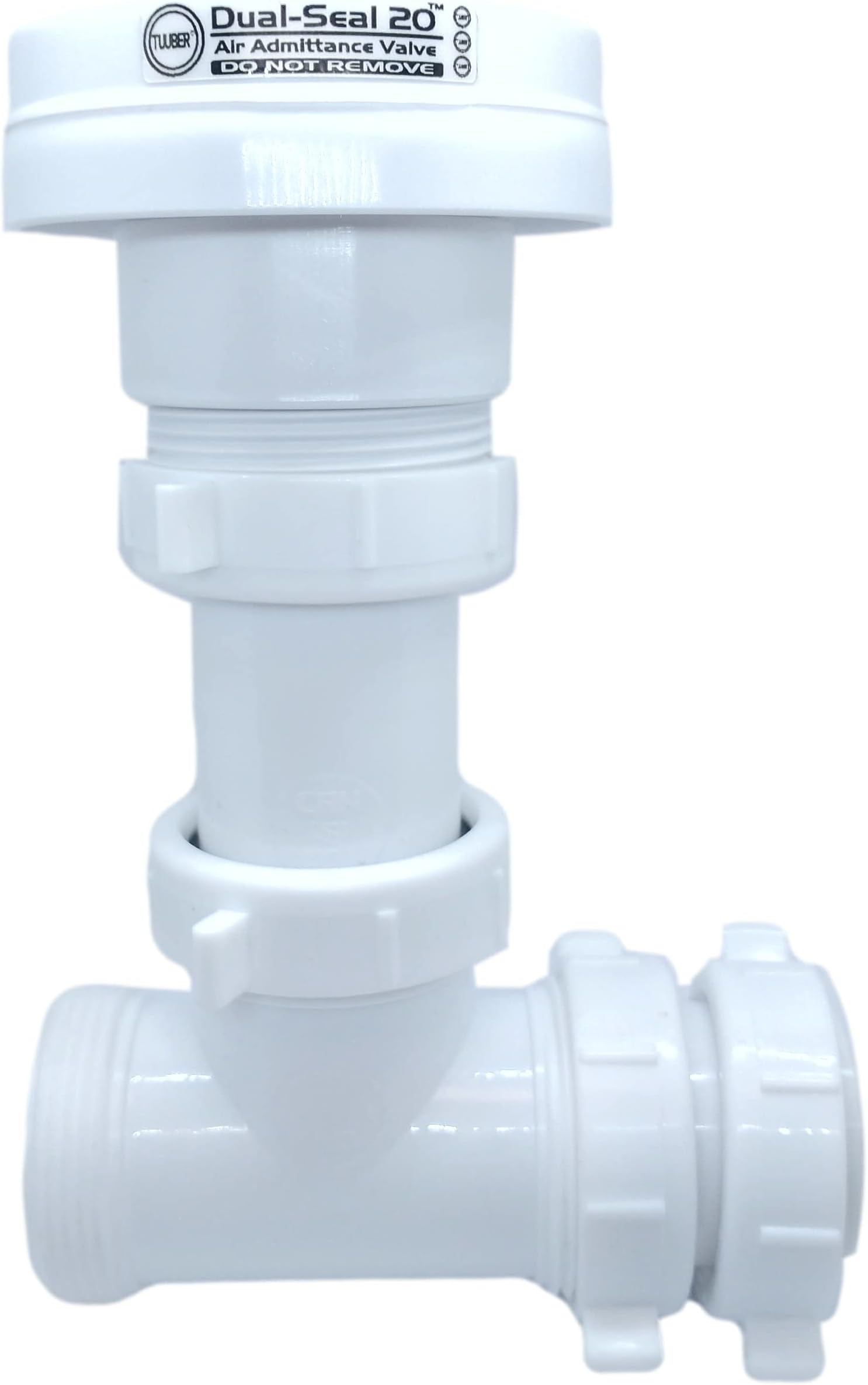 Drain Tee fitting and P-Trap Vent kit with Tuuber 1-1/2-in Air Admittance Valve