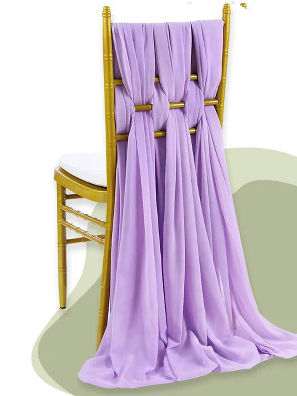 szarfy na krzesła, 8 sztuk Dekory na krzesła ślubne Szyfonowe szarfy Wesele Bankiet Wydarzenie Ślub, 30x180cm(Purple)