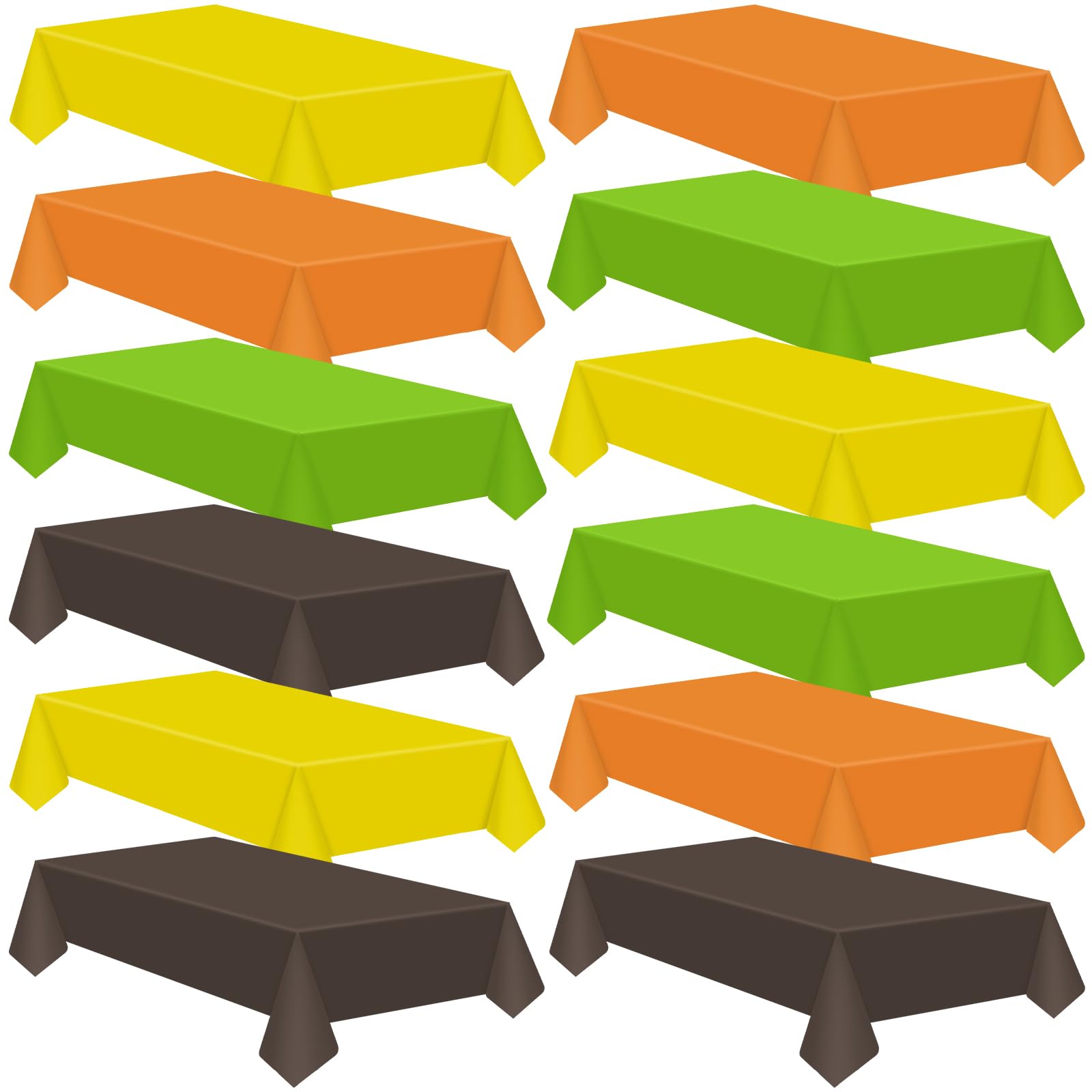 Patelai 12 Pcs Fall Plastic Tablecloth Disposable 54"x108" Autumn Rectangle