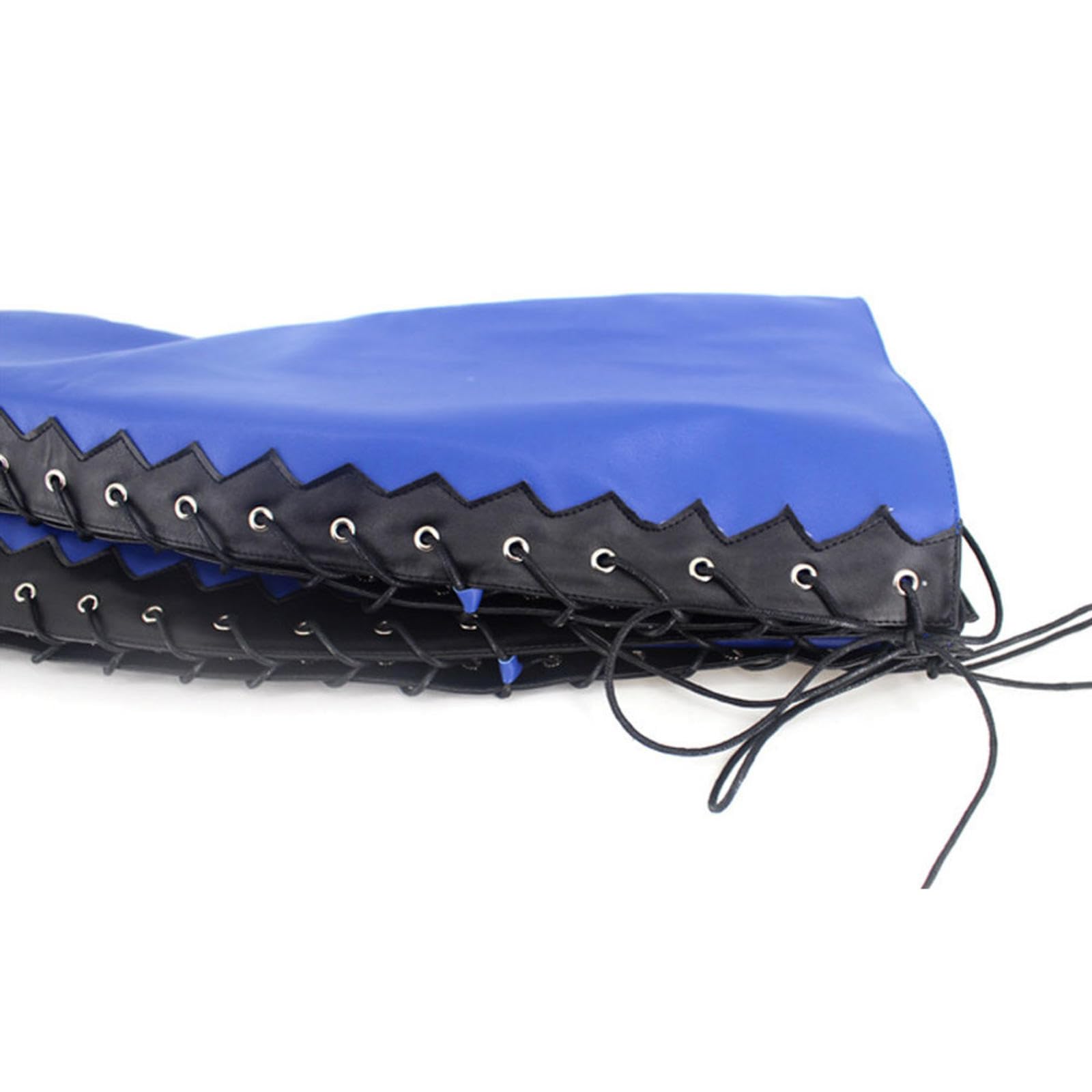 Kozaki za kolano 12 cm, buty do tańca, szpiczaste, sznurowane, Siletto,Blue-44