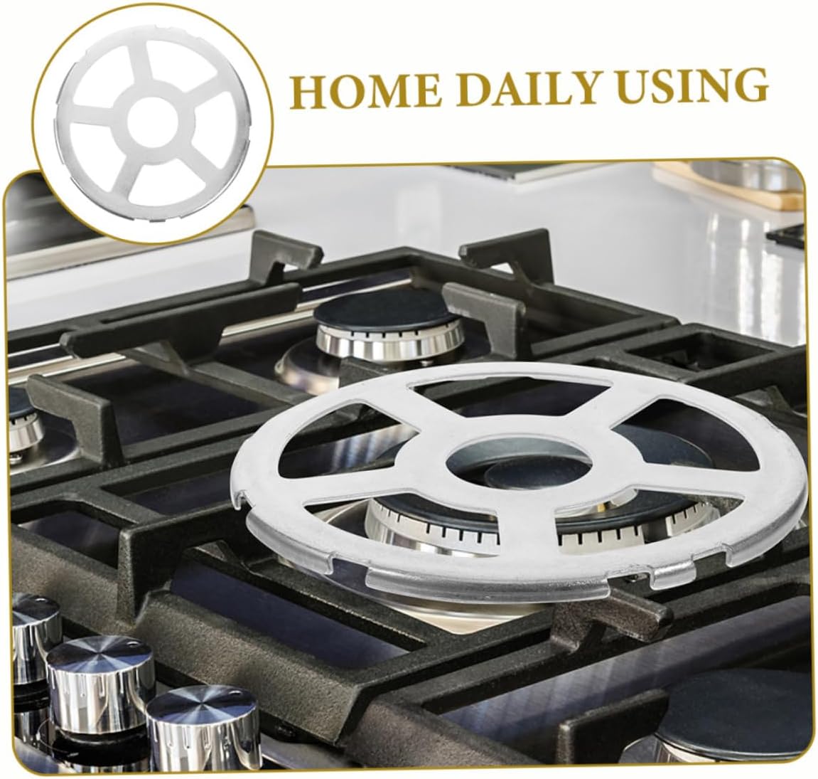2pcs Multi-functional Gas Stove Trivets for Kitchen Wok Ring Pot Support for Safe Cooking Compact Design for Easy Storage for Small Kitchens