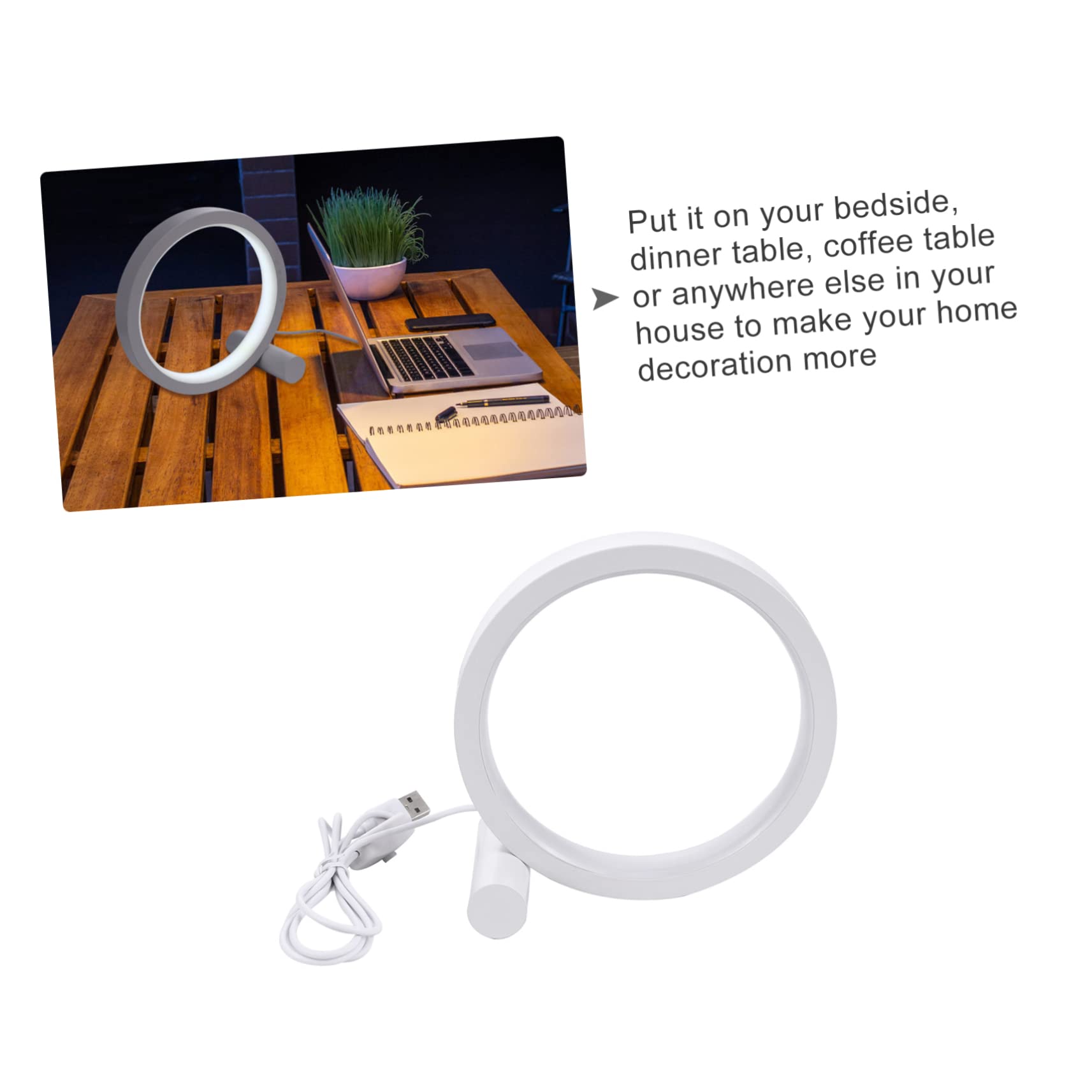 Mikikit Compact USB Reading Lamp with Touch Control Elegant Bedside Light for Bedroom Home Office and Study Versatile Dimmable Design for Reading and Decoration