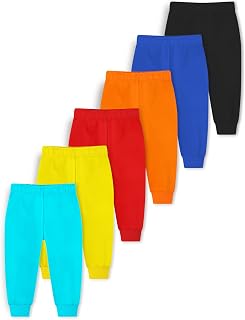 Trampoline Kids Cotton Blend Pyjamas Pack of 6 | Everyday Bottoms with Ribbed Ankles | Soft, Breathable Cotton Blend | Sol... Price In India