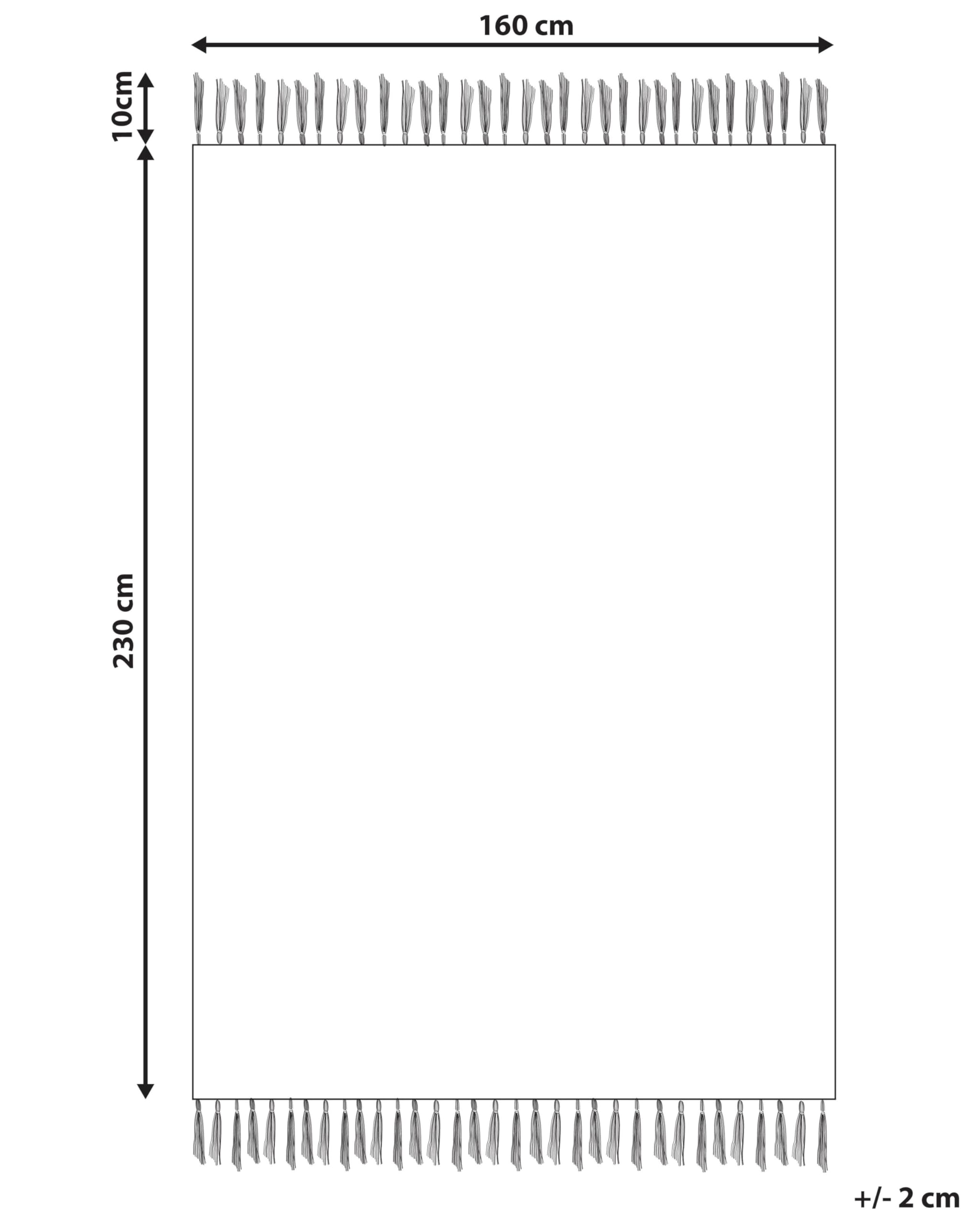 Dywan bawełniany z frędzlami wzór geometryczny 160 x 230 cm brązowy z beżowym Sinop
