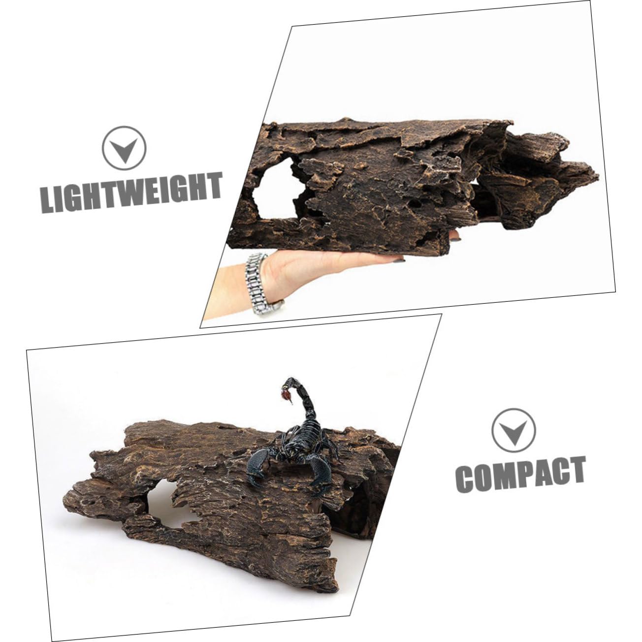 SUPVOX Tronco Acquario Resina Leggera Ceppo Decorativo per Paesaggio Tronco d Albero Artificiale per Acquario da Tavolo