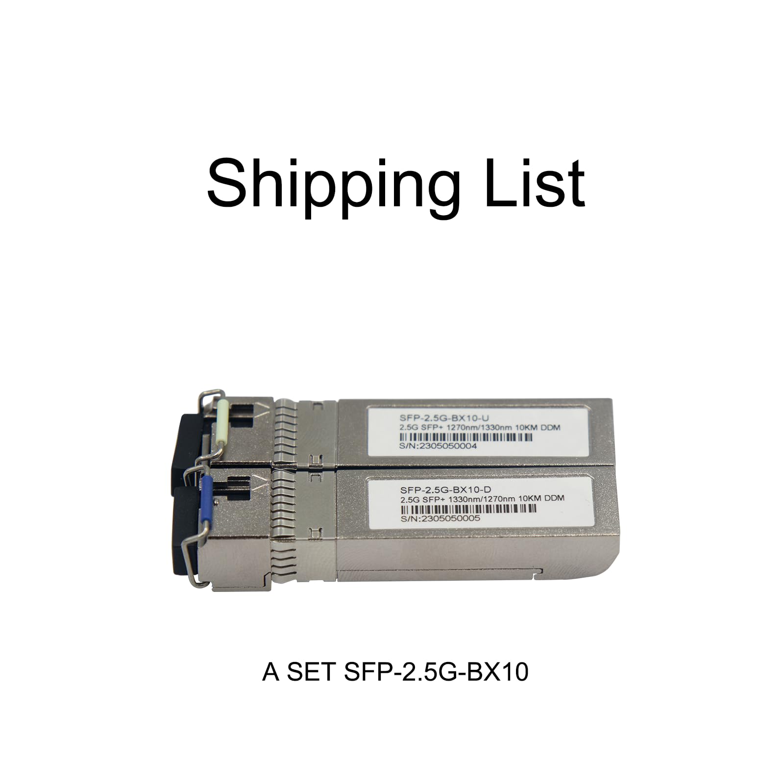 youyeetoo BPI-R3 Single Board Computer SFP+ 2.5G BX10 Module - 10KM, Fast 2.5Gbps, LC Connector (A Set)