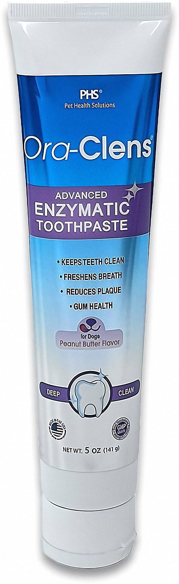 Advanced Enzymatic Toothpaste – Safe and Natural Dog Oral Care Toothpaste – Freshens Breath, Fights Plaque and Reduces Tatar – Tasty Peanut Butter Flavor – 5 Oz