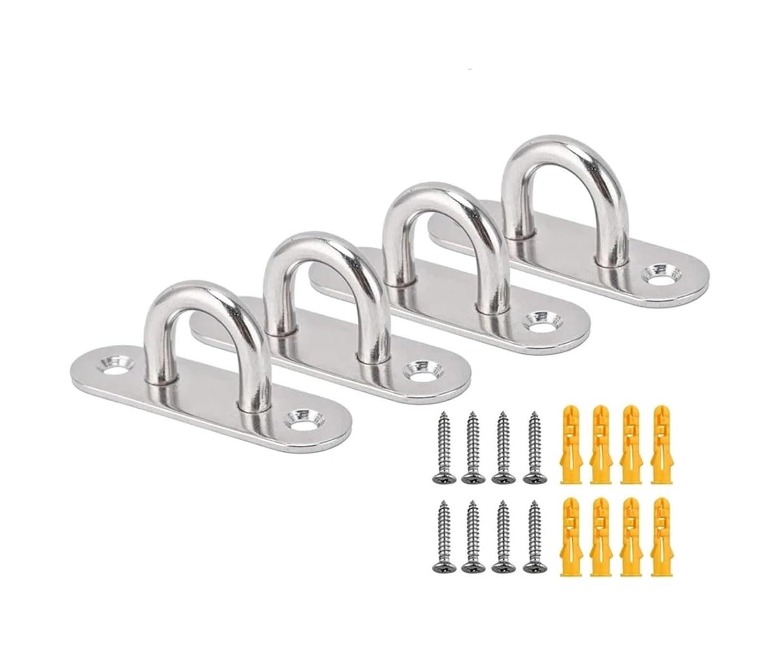 EAmrfvqt Hammock Hooks Hanger, Stainless Steel Eye Plate 304 Ceiling Pad U Hook Wall Mount M5 M6 M8(M8)