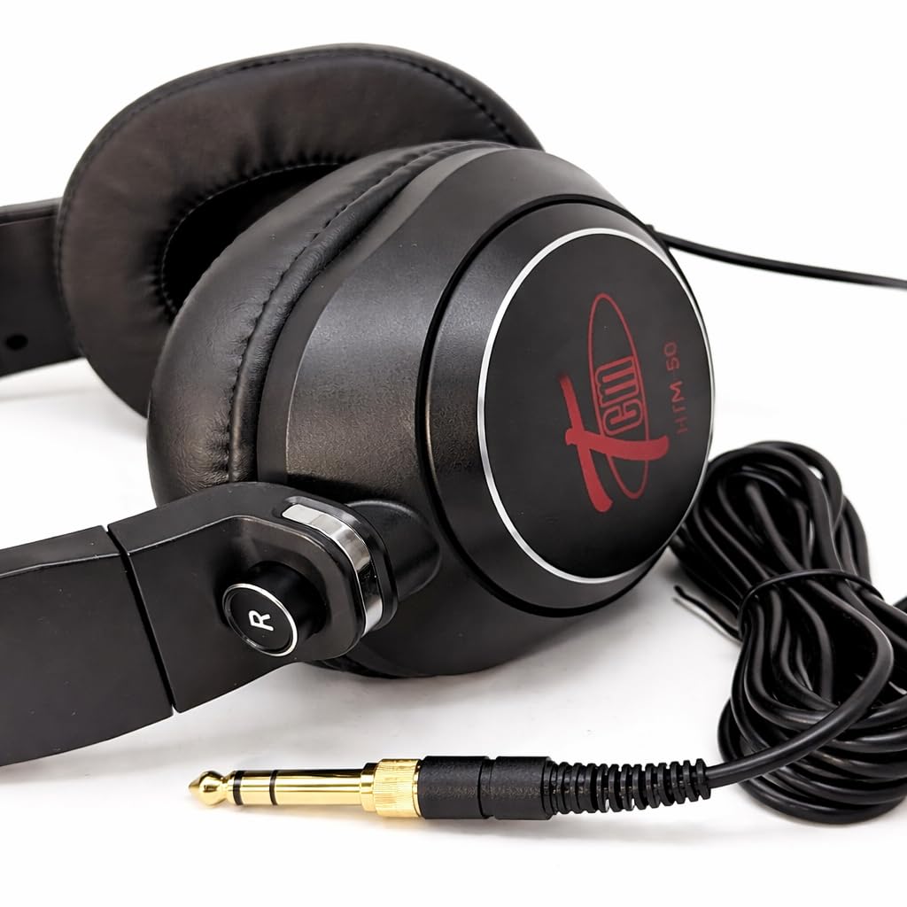 Auriculares Profesionales TCM500 Cerrados Supraaurales con Cable 3m, Driver 50mm, 32Ω, Alta Sensibilidad 100dB, Estudio DJ Monitoreo Audio Alta Fidelidad con Jack 3.5mm + 6.3mm