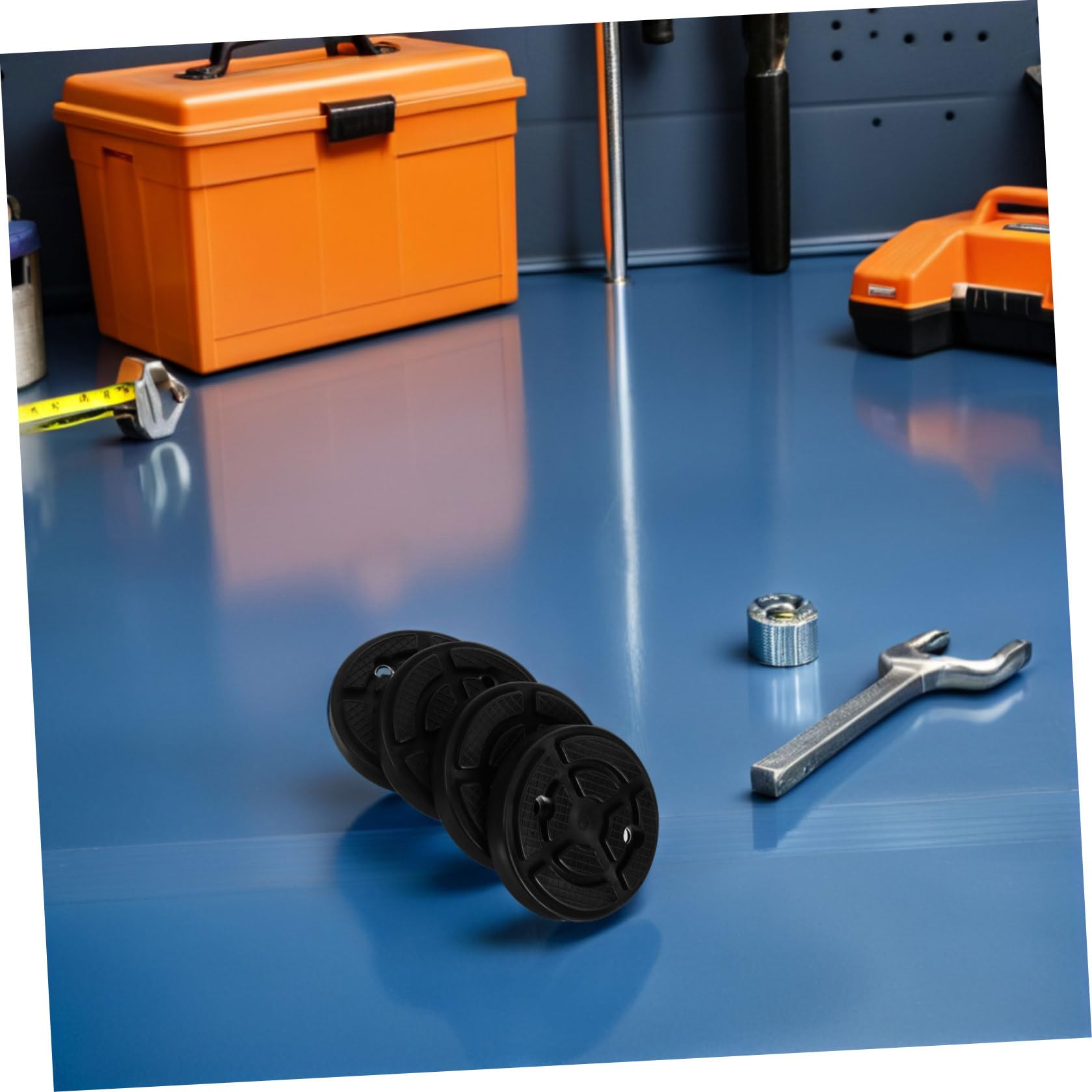 PRETYZOOM 8 Pezzi Cuscinetti in Gomma per Sollevatore Doppio Montante Accessori per Sollevamento Auto Supporti in Gomma Rotondi Resistenti Adatti per Officina Meccanica