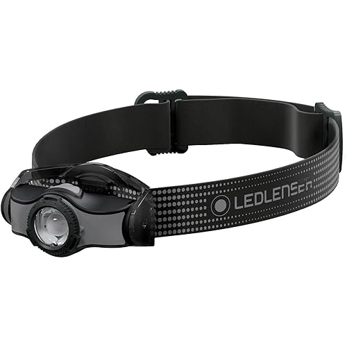 Ledlenser MH3 - Battery Powered LED Head Torch, Super Bright 200 Lumens Headlamp, Camping, Fishing, Hiking Equipment, Rechargeable Work Head Torch, Up to 35 Hours Running Time