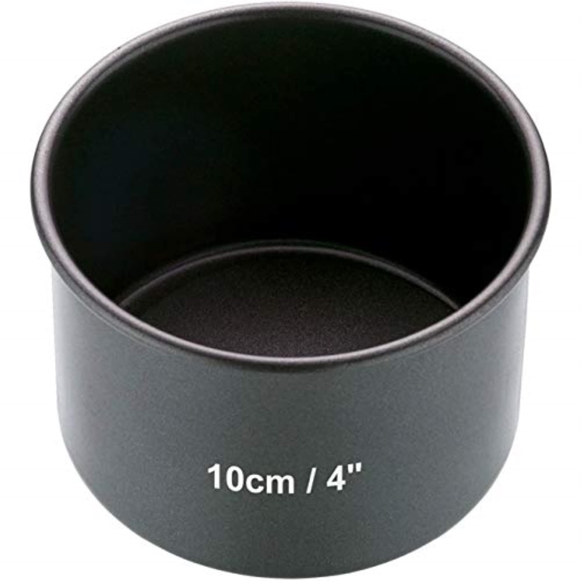MasterClass 10cm tiefe Kuchenform mit PTFE-, PFOA- und BPA-freier Antihaftbeschichtung, robuster 1mm dicker Karbonstahl, 4-Zoll-Mini-Rundform, Grau