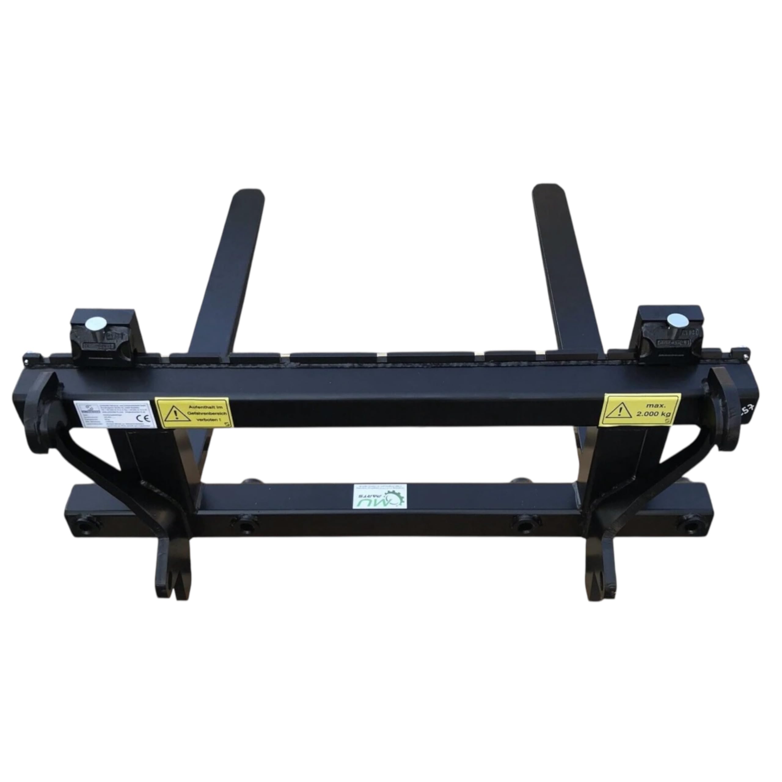 Palettengabelträger 2t inkl. 2x Gabelzinken 1200x80x40mm Euroaufnahme Staplergabel Palettengabel Frontlader ohne Zinken