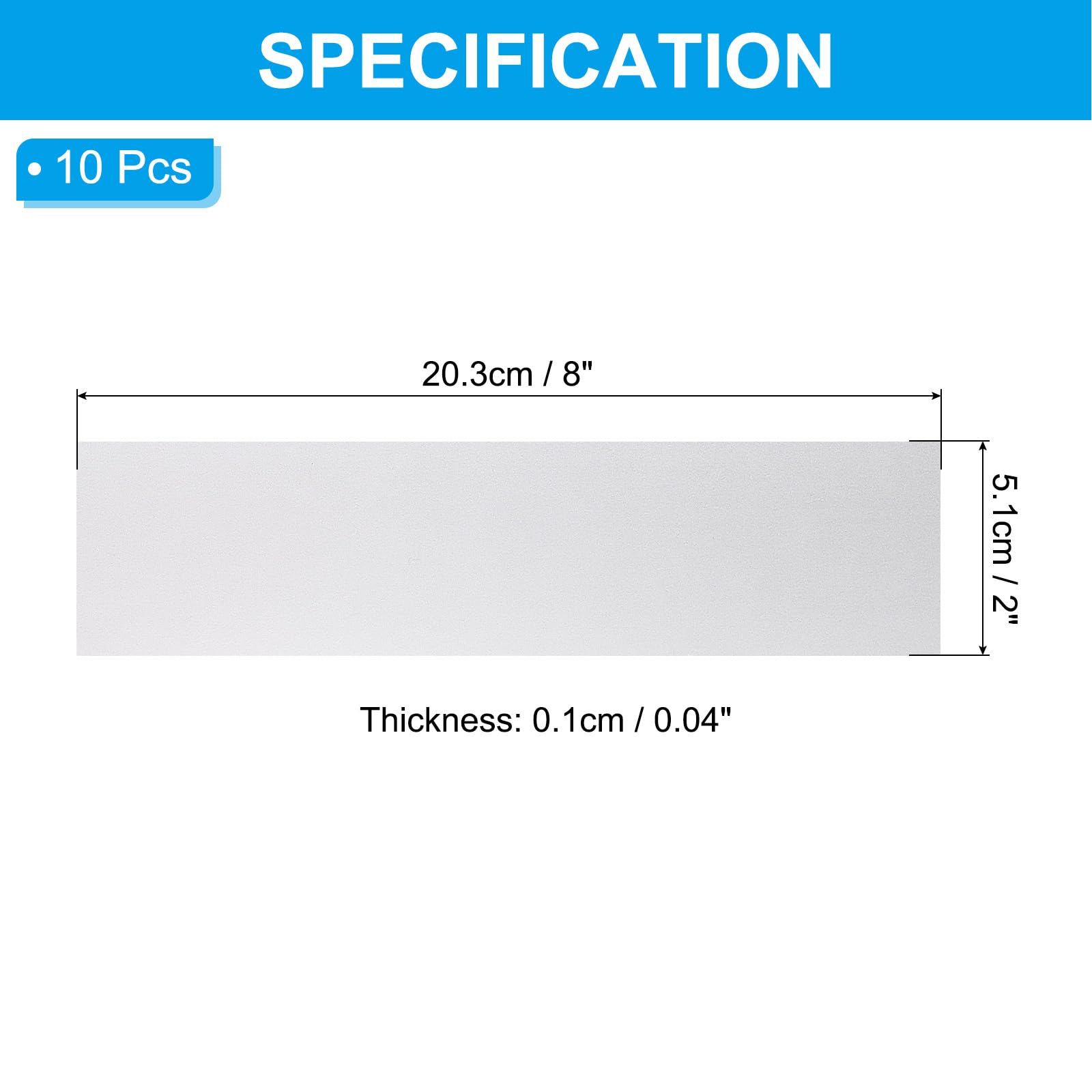 PATIKIL 8x2inch Blank Name Plates - Image 2