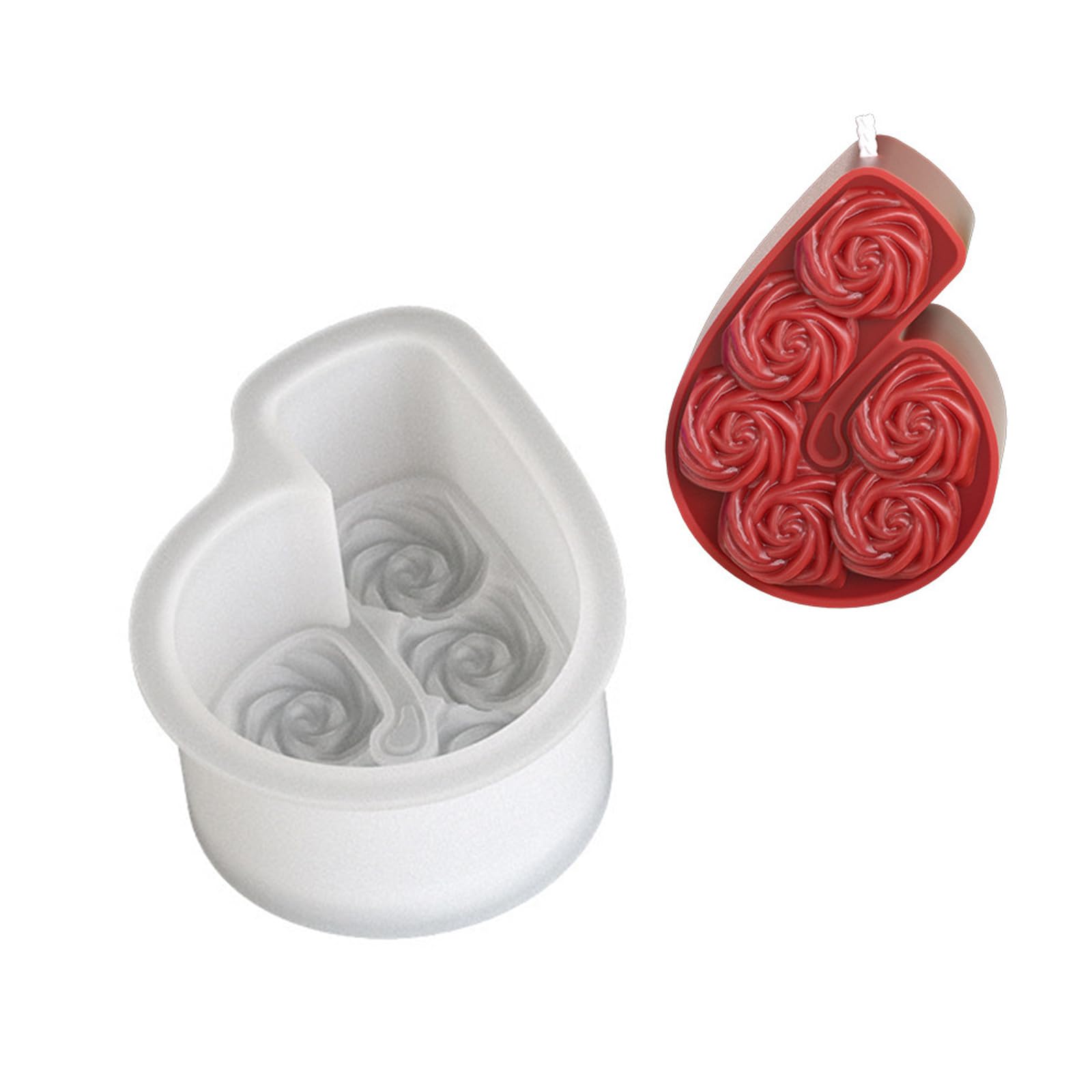 Xinsheinelry Silicone Rose Number 0-8 Molds Ornament Plasters Baking Casting Epoxy Resin Scented
