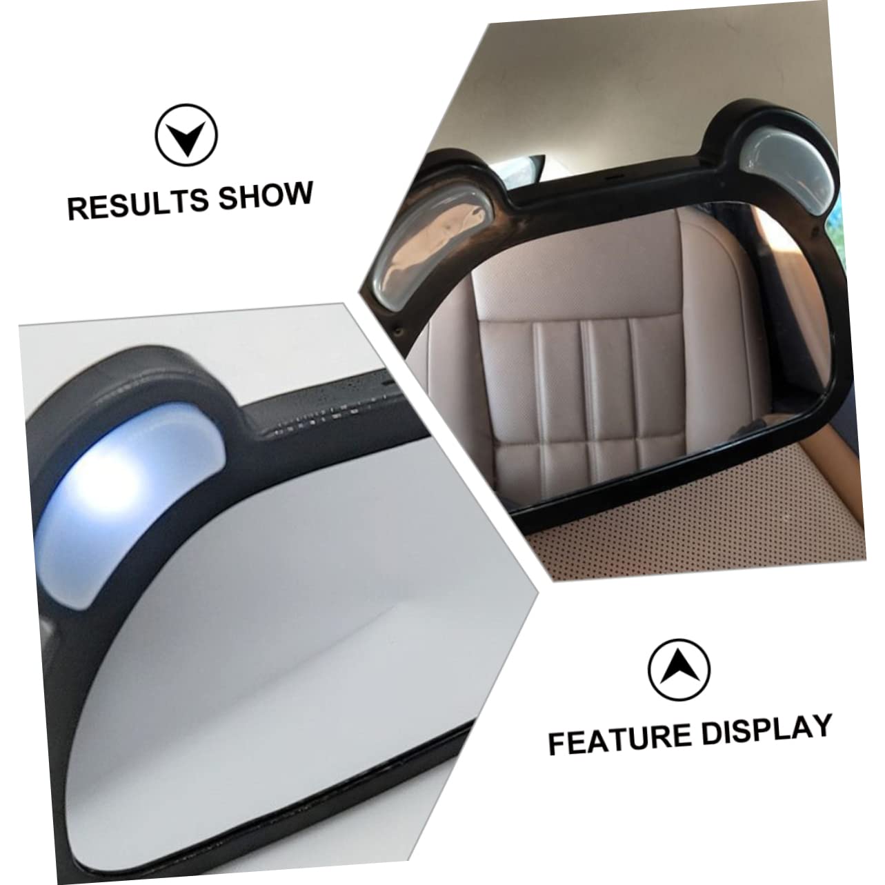 ibasenice 1pc USB Car Interior Rearview Mirror with LED Lighting Backseat Observation Mirror for Safe Monitoring of Rear Facing Infants