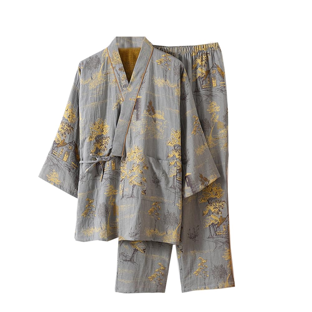 Japanischer Kimono, Nachtwäsche, Freizeitpyjama für Herren