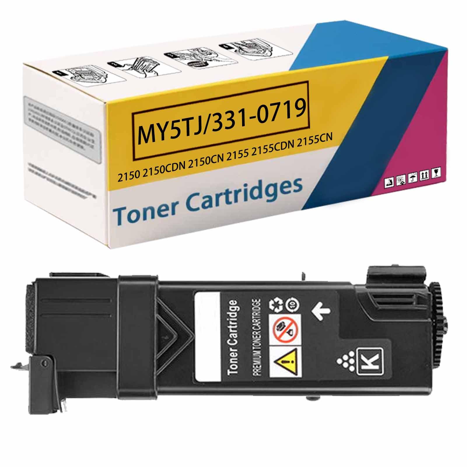 MY5TJ 331-0719 Toner Cartridges Compatible Replacement for Dell 2150 2150CDN 2150CN 2155 2155CDN 2155CN Printers, High Yield 3,000 Pages 1 Pack