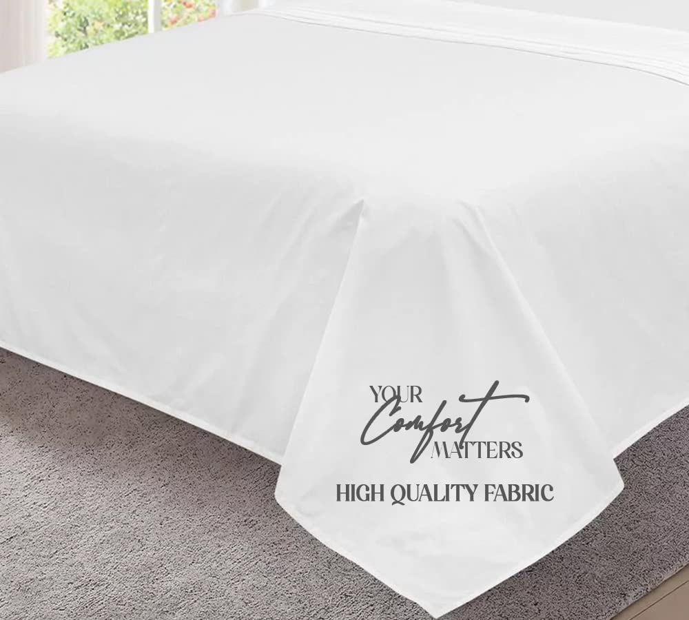Drap Plat Coton Égyptien 200 Fils - Bleu Sarcelle Super King Size