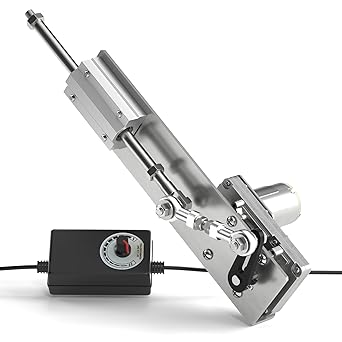 DIY Reciprocating Linear Actuator Stroke 2cm-8cm Adjustable Telescopic Motor with Speed Controller 24V 120RPM Adjustable Stroke and Speed, 5-25kg Thrust
