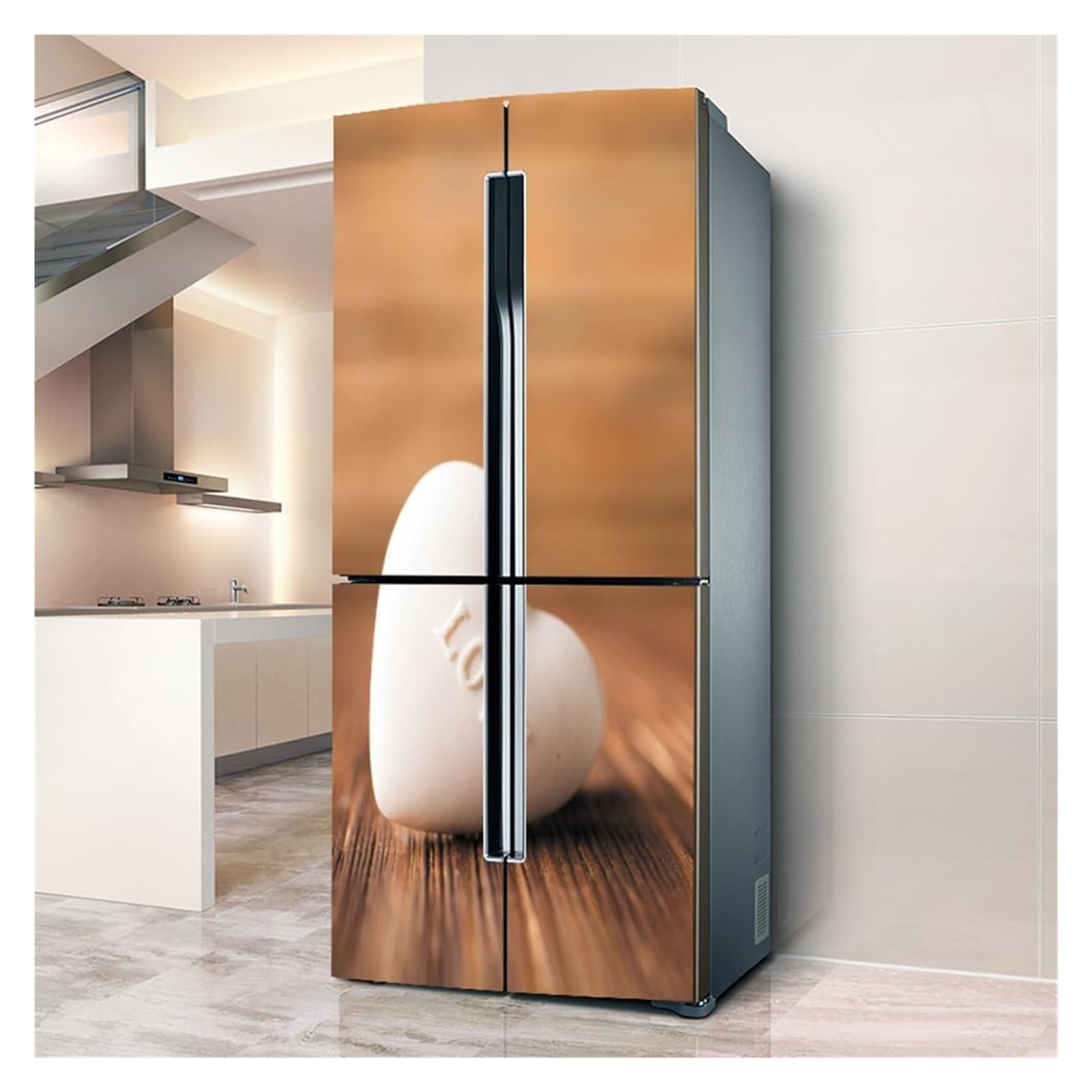 GDHKDDFL Minimalist, luxury-inspired fridge decals, Freezer Skins Wall Stickers for Kitchen Decal, White Love Heart(L: 100x180 cm)