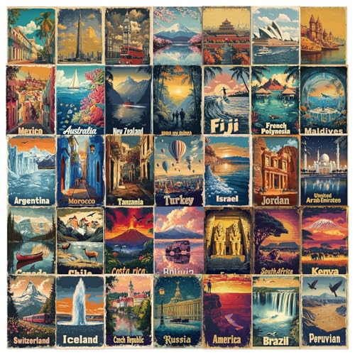 50枚セット レトロ トラベル ポスター カートゥーン ステッカー かわいい アニメ おしゃれ 防水 トレンディ 落書き 漫画 アウトドア DIY スノーボード スーツケース ギター 車 バイク 自転車 水筒 ヘルメット パソコン 携帯 ノート
