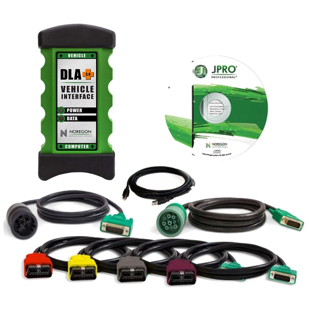 Photo 1 of Heavy Duty Truck Scanner for Noregon DLA+ 2.0 Adapter Kit for JPRO, Diesel Scanner Diagnostic Tool with 2025 V3.1 Software, Fleet Maintenance Must (2025 V3.1 Help Remote Install)