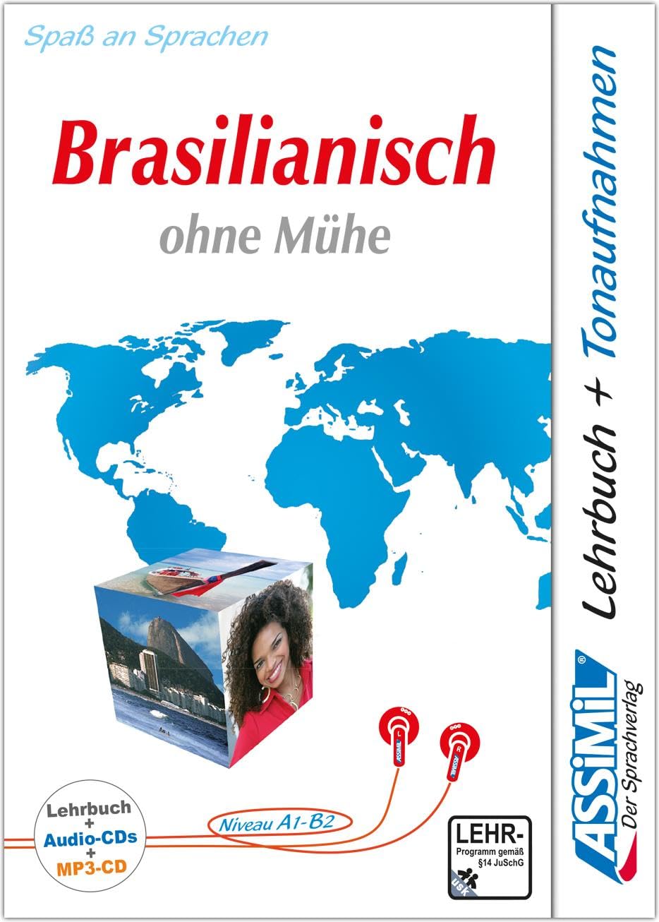 Assimil Brasilianisch ohne Mühe - Audio-Plus-Sprachkurs - Niveau A1-B2: Selbstlernkurs in deutscher Sprache, Lehrbuch + 4 Audio-CDs + 1 MP3-CD: ... mit 210 Min. Tonaufnahmen (Senza sforzo)