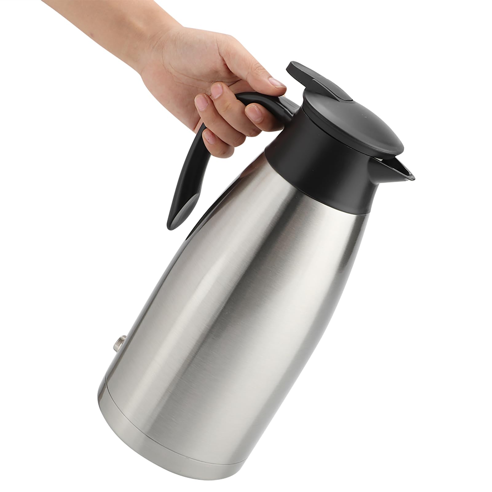 Acouto 1000 Ml 12 V 24 V Czajnik Samochodowy Grzejnik Elektryczny Czajnik, Podróżny Elektryczny ze Stali Nierdzewnej do CzajnikaCzajnik Wodny GarnekCzajnik SamochodowyCzajnik ElektrycznyCzajnik