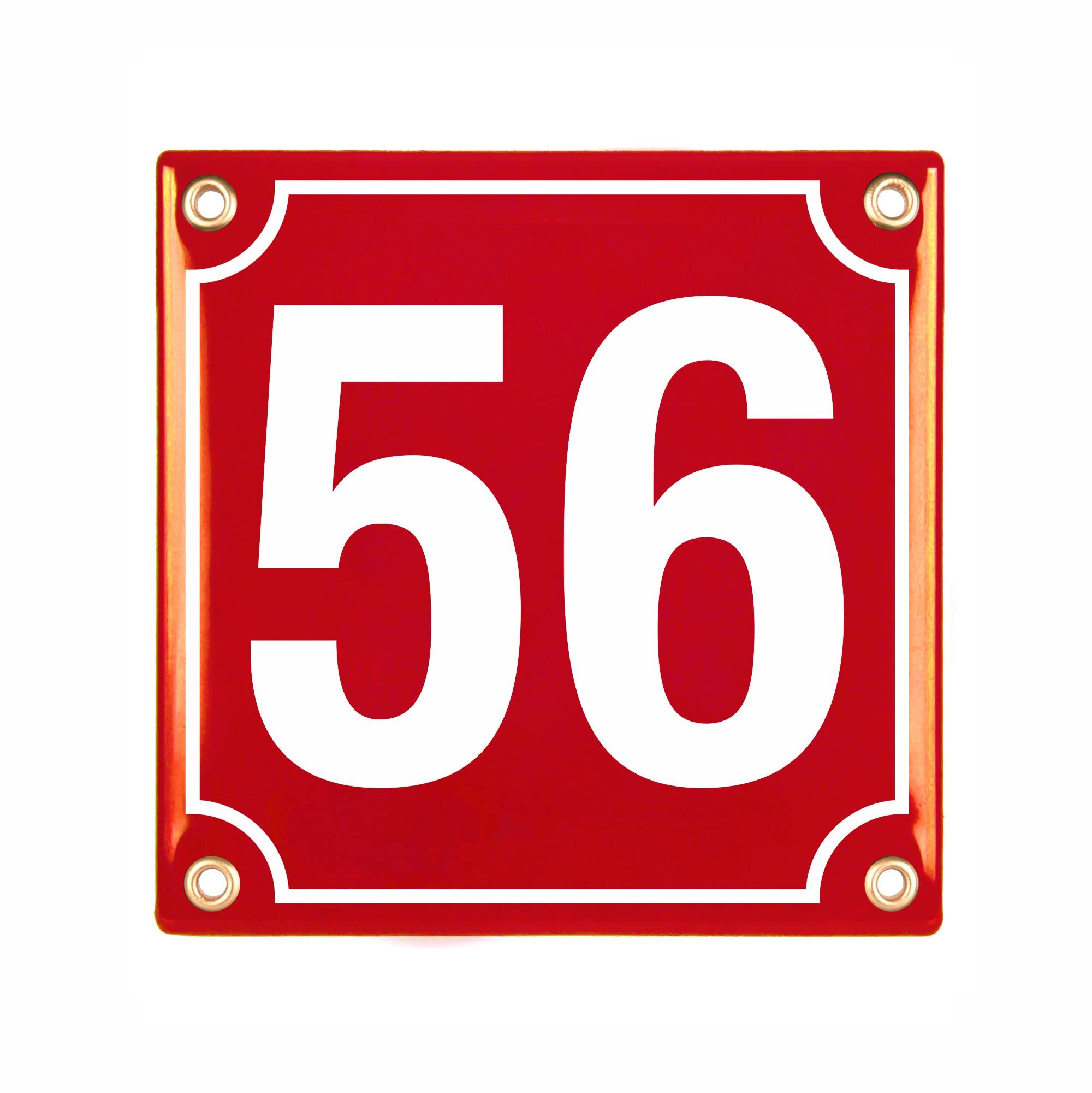 Numéro de Maison | Plaque Émaillée Personnalisée 15x15 cm | Numéro de Rue | Panneau de Porte (Bleu)