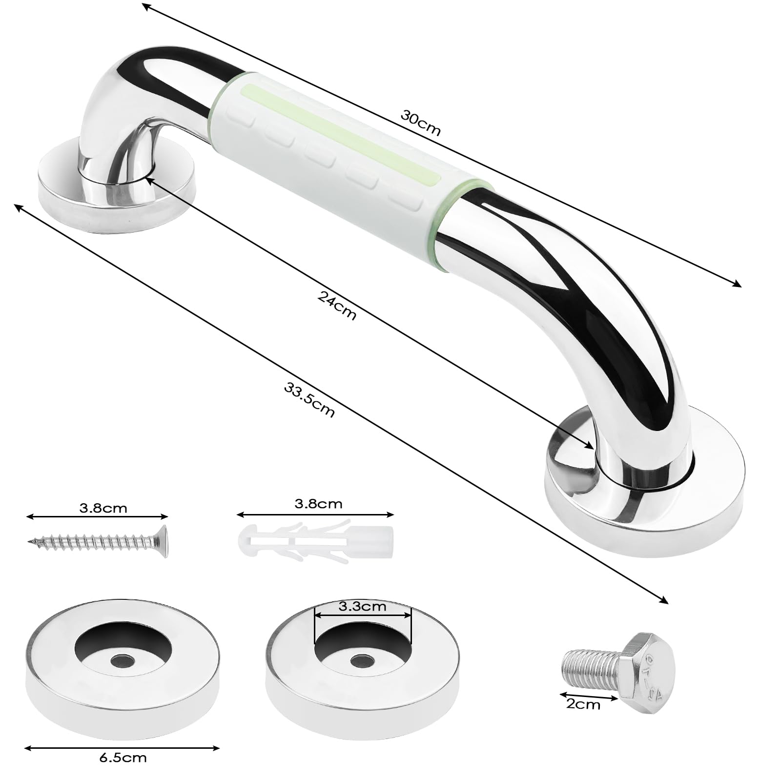 Fimet - Maniglione Tubolare Con Supporti Inclinati 30 Mm - Arizona 810.30 - Foto 8