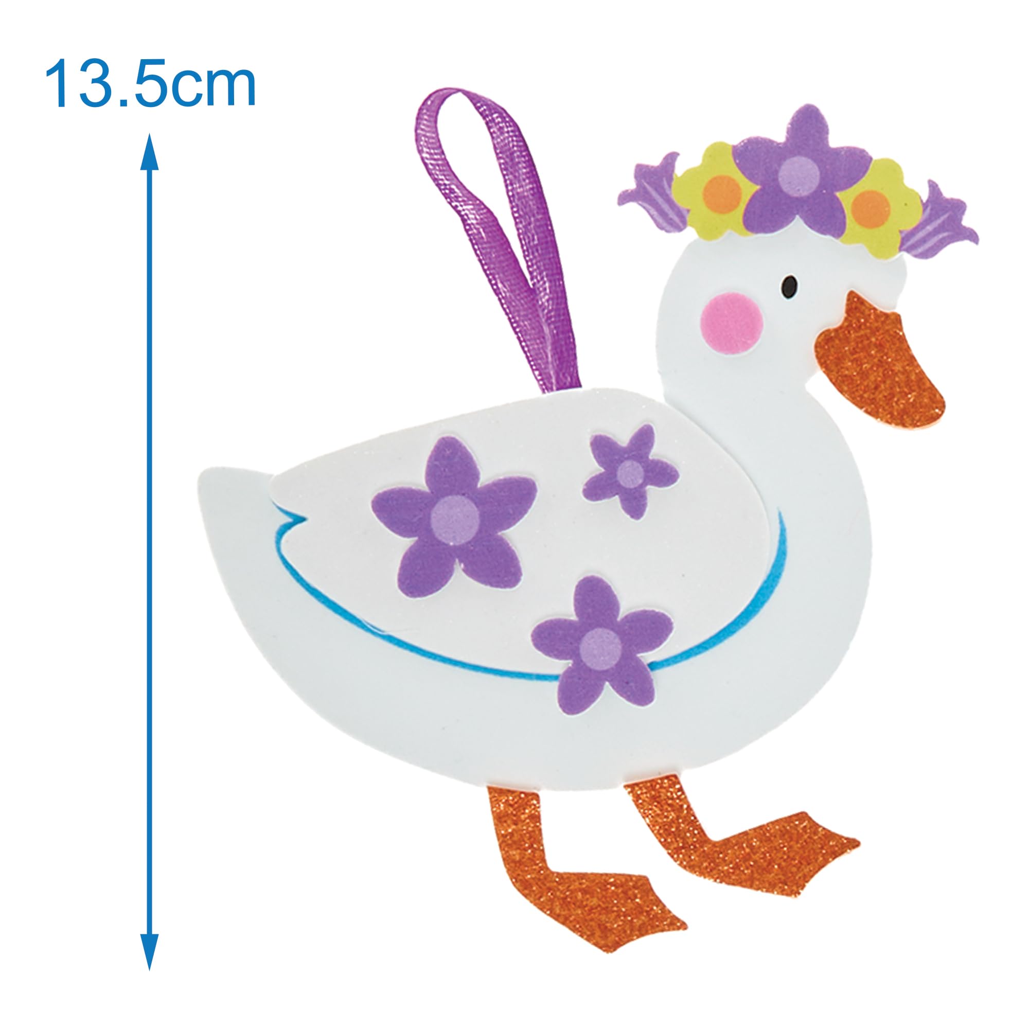 Baker Ross FN376 Springtime Ducks Mix & Match Decoration Kits - Pack of 8, Spring Decoration Arts and Crafts for Kids - Image 4