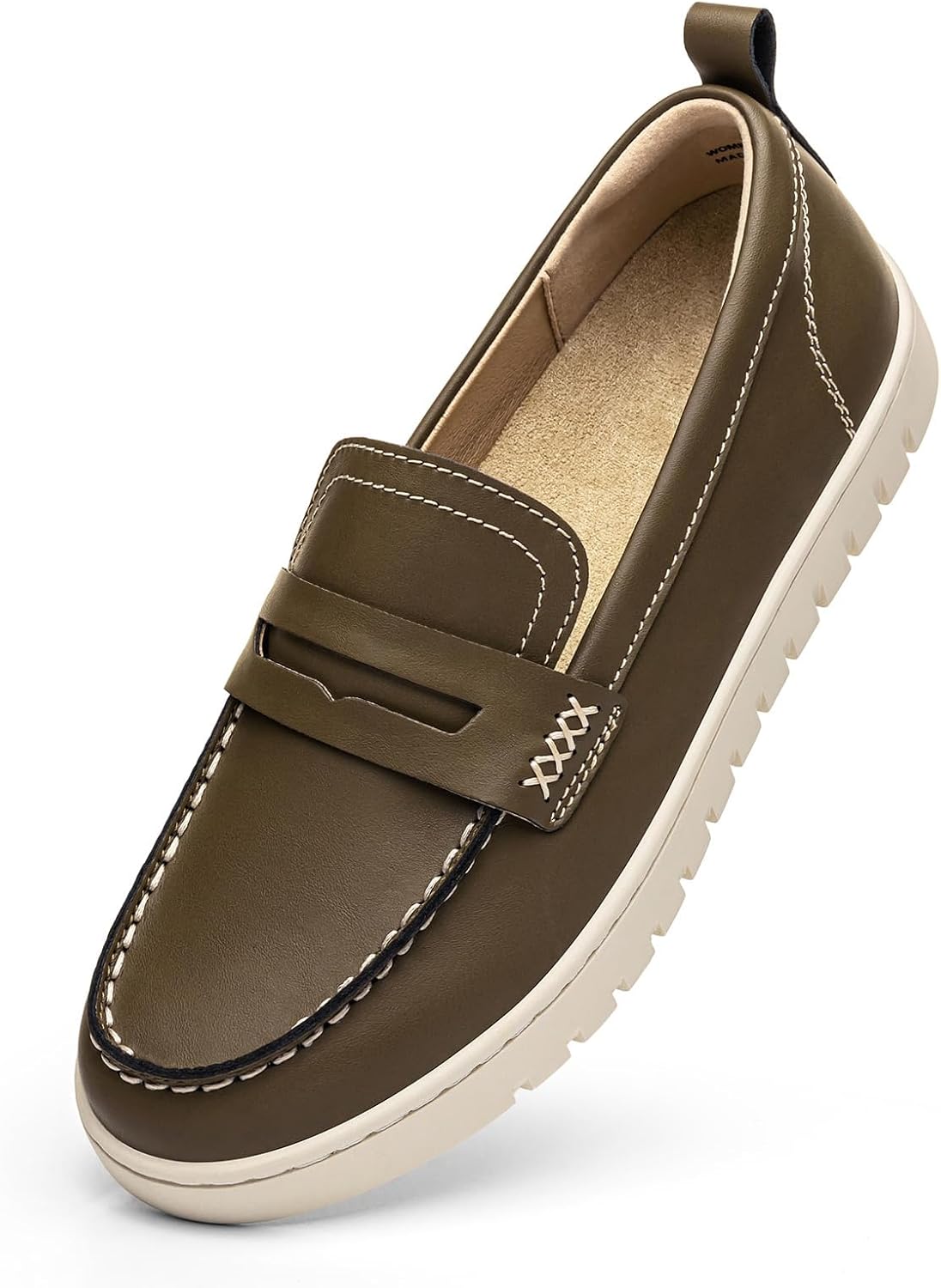 KORDAL Women's Comfortable Classic Penny Loafers Leather Sneakers Casual Slip On Dress Shoes Office Work Everyday Walking Flats Driving Shoes for Women