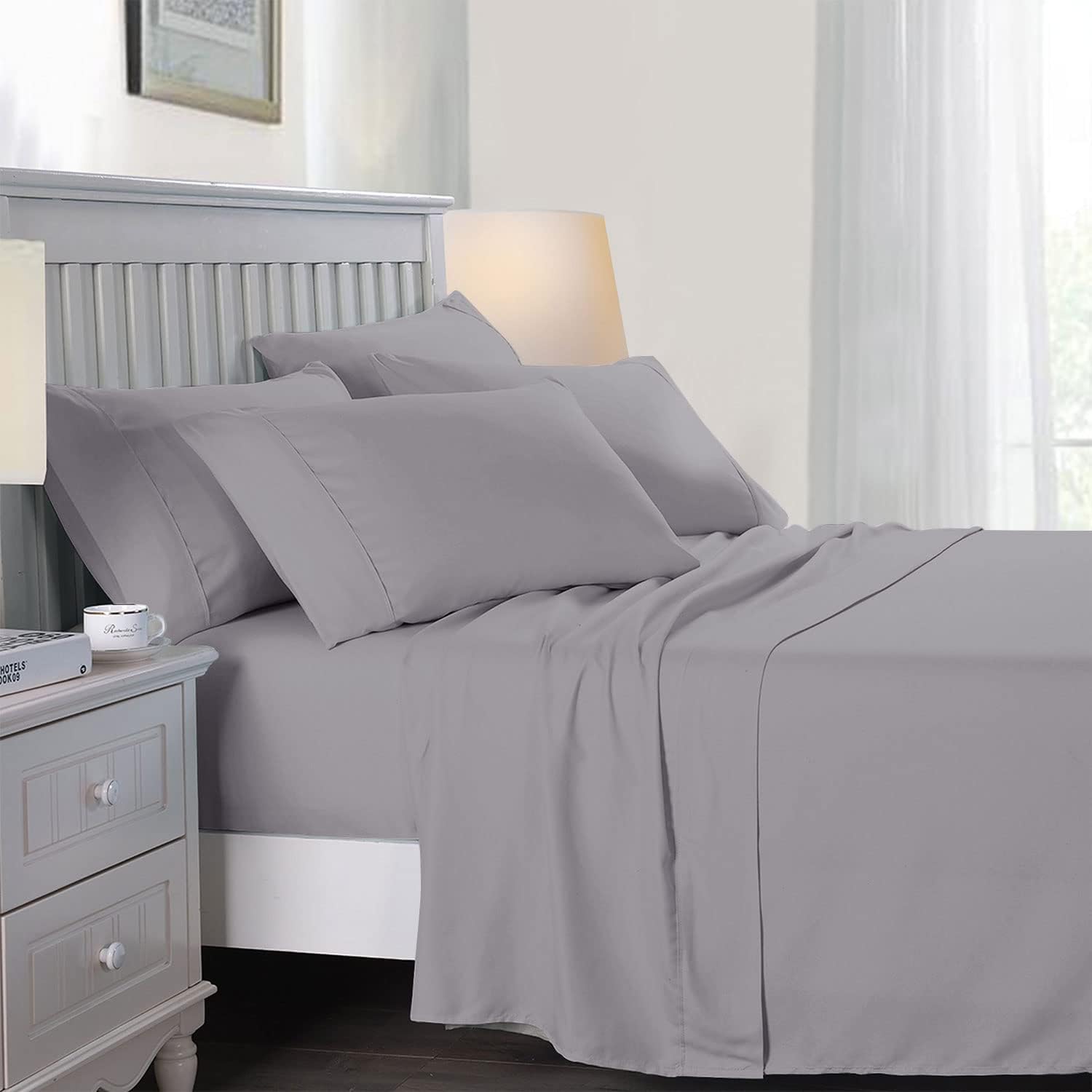 Imperial Rooms Flat Sheet 100 Egyptian Cotton White Bed Sheets 200 Thread Count Breathable and