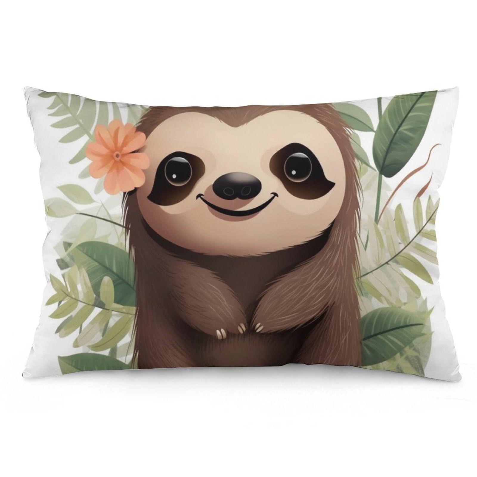 NTVOWPZO 2 Pack Decoration Throw Pillow Covers 12 "x20 Pillowcases Covers Cute Cartoon Sloth Pillowcases Modern Farmhouse Home Decor Sofa Cushions Covers for Couch Bed Living Room
