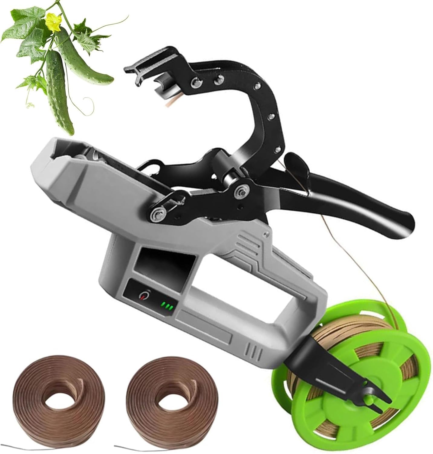 XCSCUK Cordless Plant Tying Machine, Garden Vine Bundler,Tomato Vine-tying Machine, 45mm Max Binding,for Grapes,Raspberries