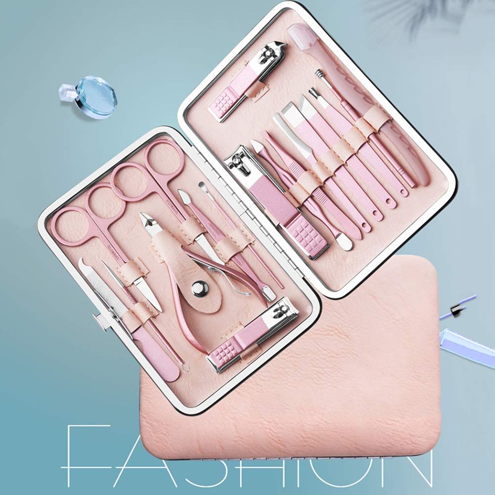 Zestaw do manicure 18/15/13/10 szt. Stalowy obcinacz do paznokci Pilnik do ucha Narzędzia do manicure Pedicure Polerowanie Technologia antypoślizgowa Ekskluzywne narzędzia Zestaw do pedicure (kolor: 1