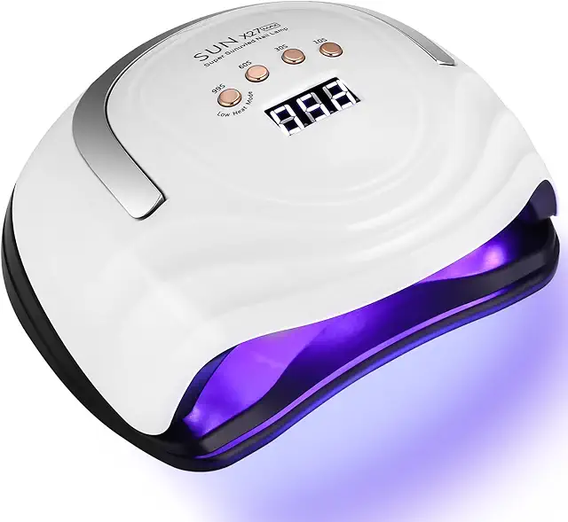 Zawaer 380W LED Nail Lamp with Digital Display & Auto Sensor for Gel Polish