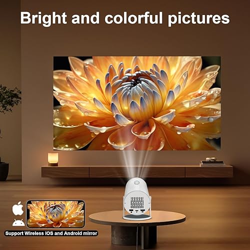 Miniatura 4 de Ultra delgado de 2.69 pulgadas, alto brillo Proyector HY300 Pro, proyector portátil 4K con WiFi Bluetooth Android 13 1080P, corrección trapezoidal