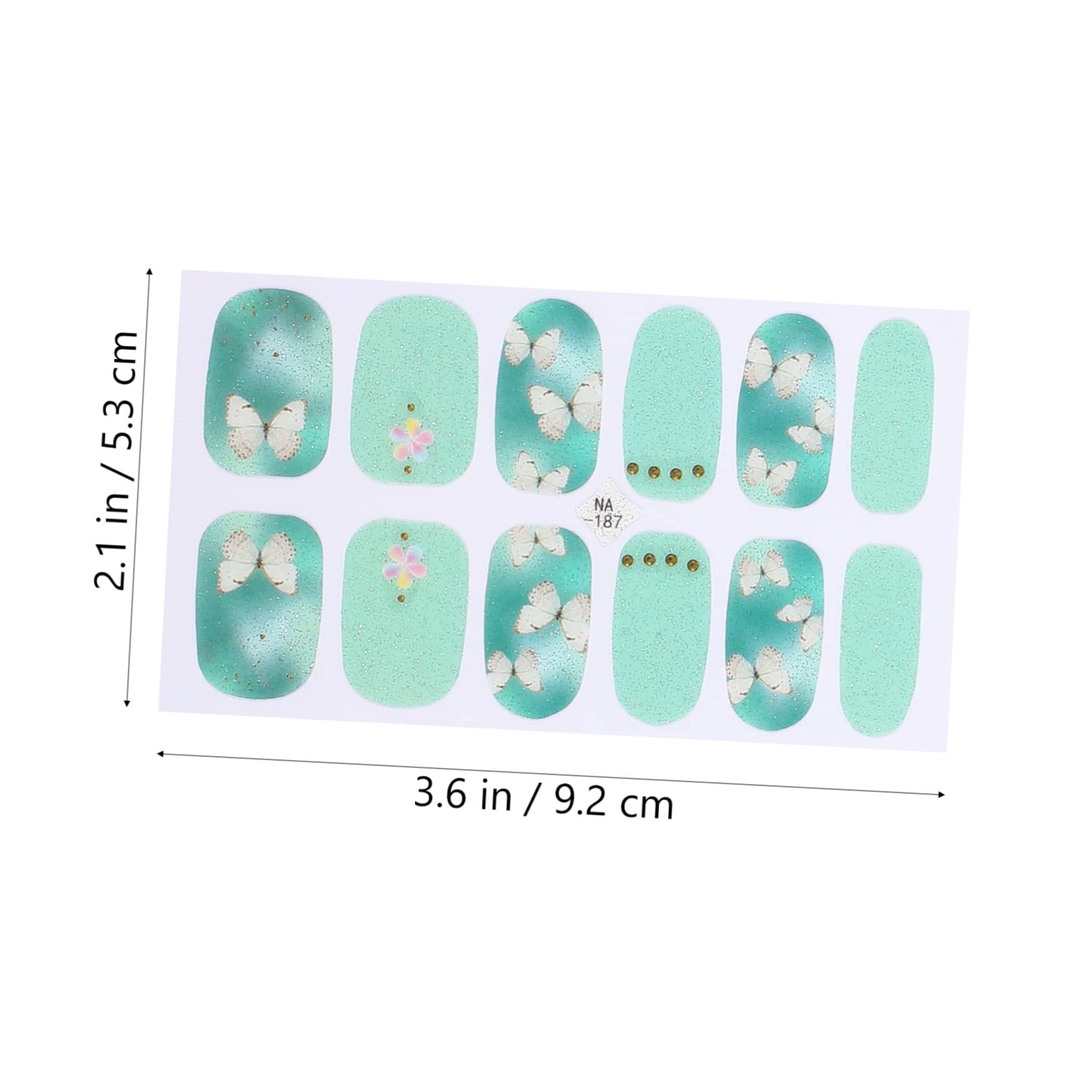 SHERCHPRY 5 Juegos Pegatinas de Uñas Graduales Autoadhesivas para Manicura Diy con Diseño de de Usar y Cortar Uñas