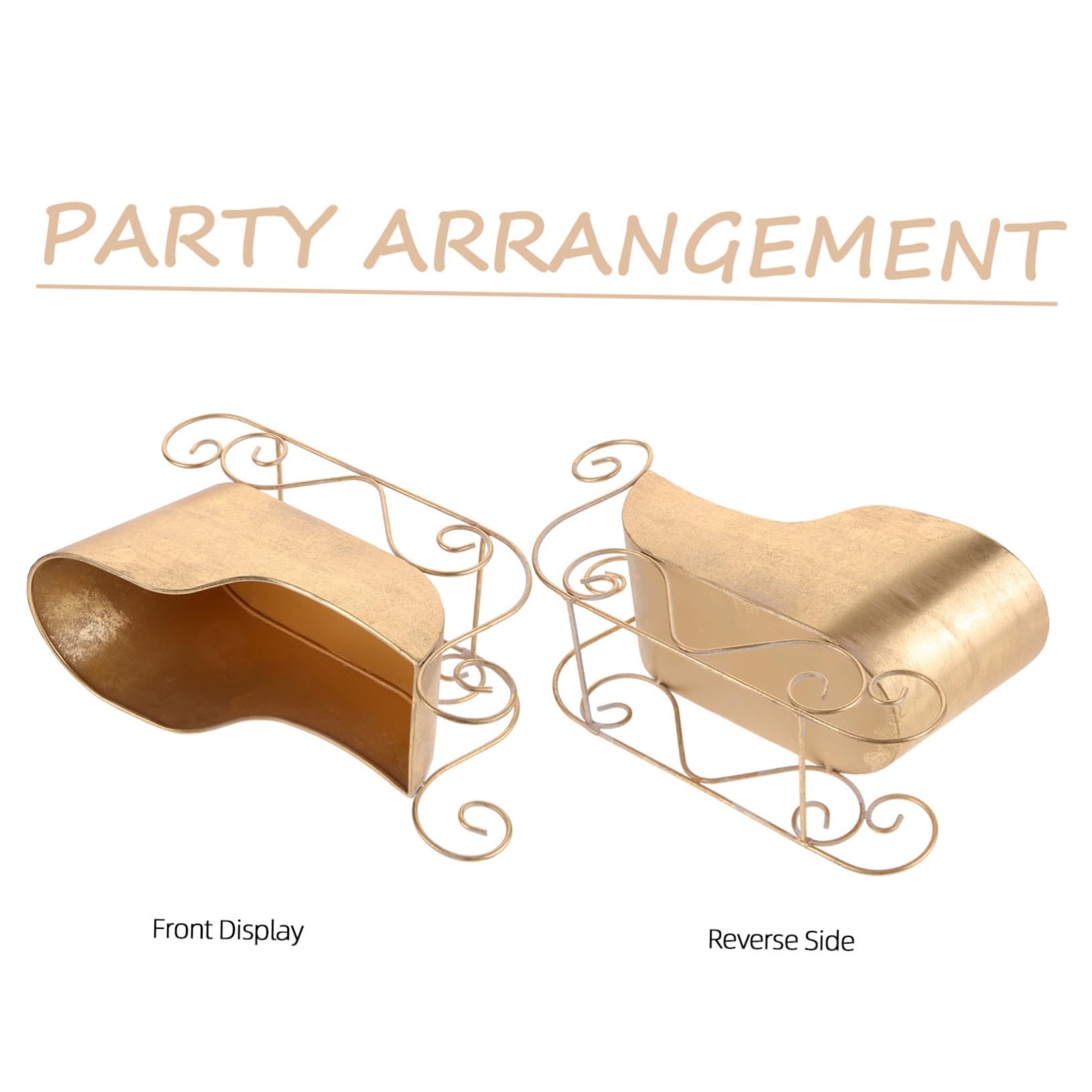 Zerodeko Weihnachtlicher Eisenschlitten Dekofigur für Tisch Weihnachtsdeko Miniatur Schlitten Modell Stabile Langlebige Desktop Deko für Party und Festtagsgestaltung