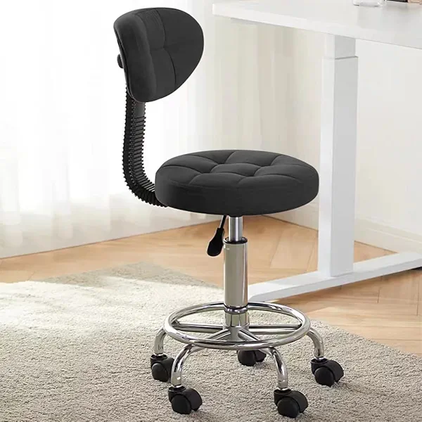 XUEGW Office Drafting Chair with Back Support and Footrest Multi-Purpose Office Desk Chair, Home Chair Thick Seat Cushion for Home Bar Kitchen Shop
