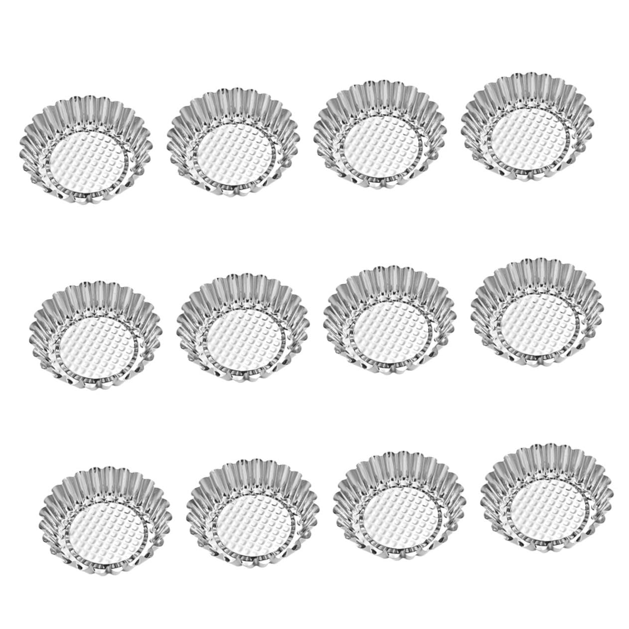 15 Piezas Molde Para Tarta De Huevo De Panadería Molde De Acero Inoxidable Para Tartas Horneadas Para Repostería Huevo Para y Muffins