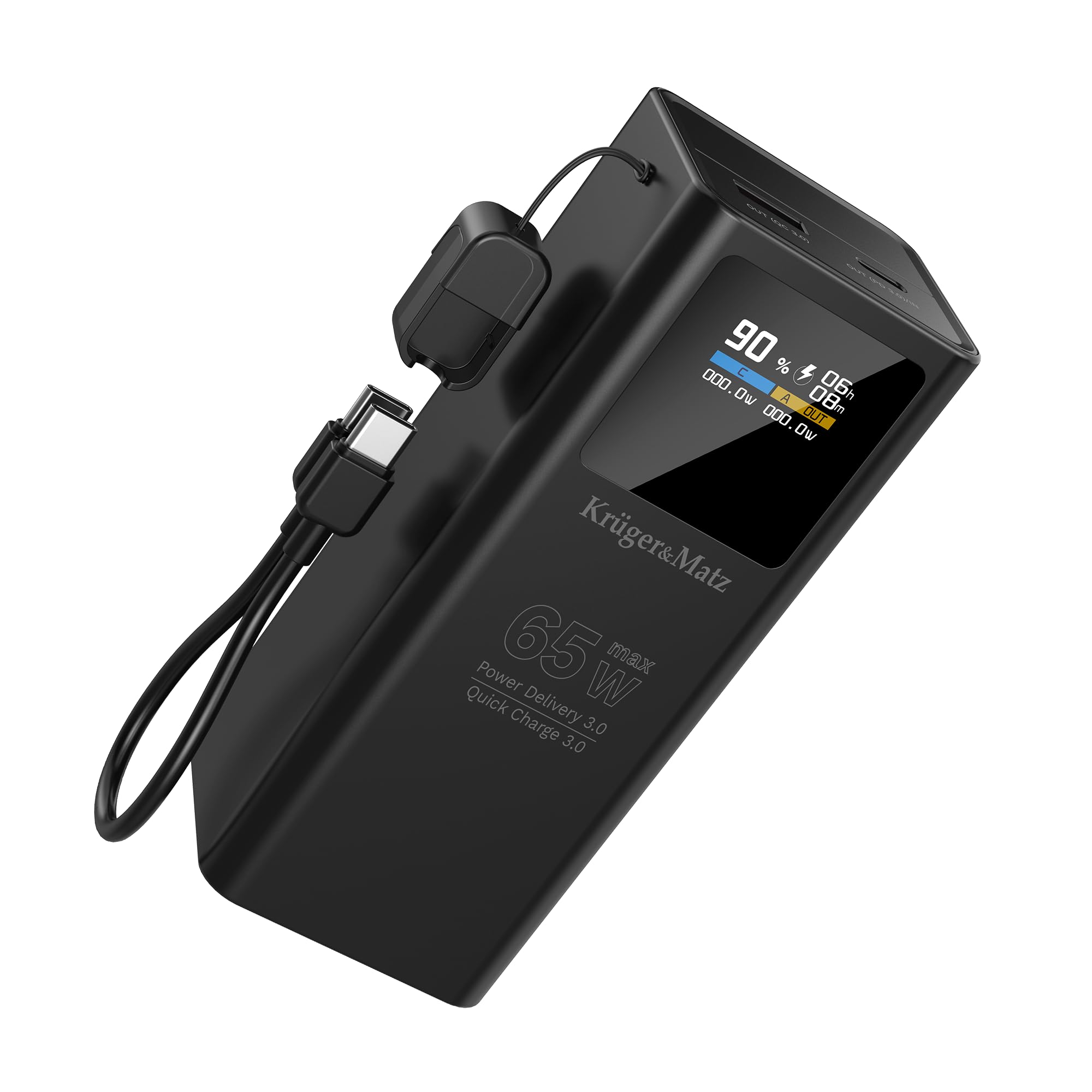 Krüger&Matz PowerBank 20000 mAh Li-pol 65W z funkcją QC oraz PD KM0914