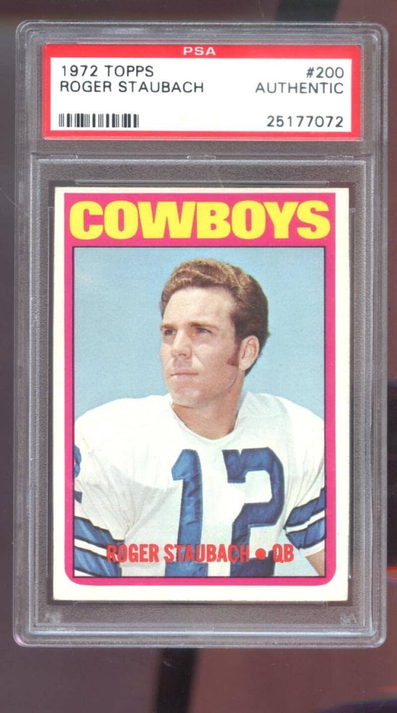 1972 Topps #200 Roger Staubach ROOKIE RC PSA AUTHENTIC Graded Football Card NFL Dallas Cowboys
